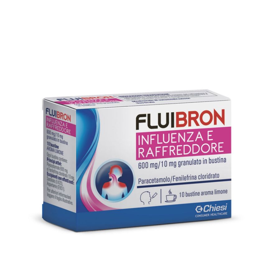 Fluibron Influenza e Rffreddore aroma limone 10 bustine 