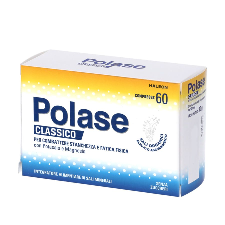 Polase Classico 60 Compresse Magnesio e Potassio Sali Minerali Senza Zucchero