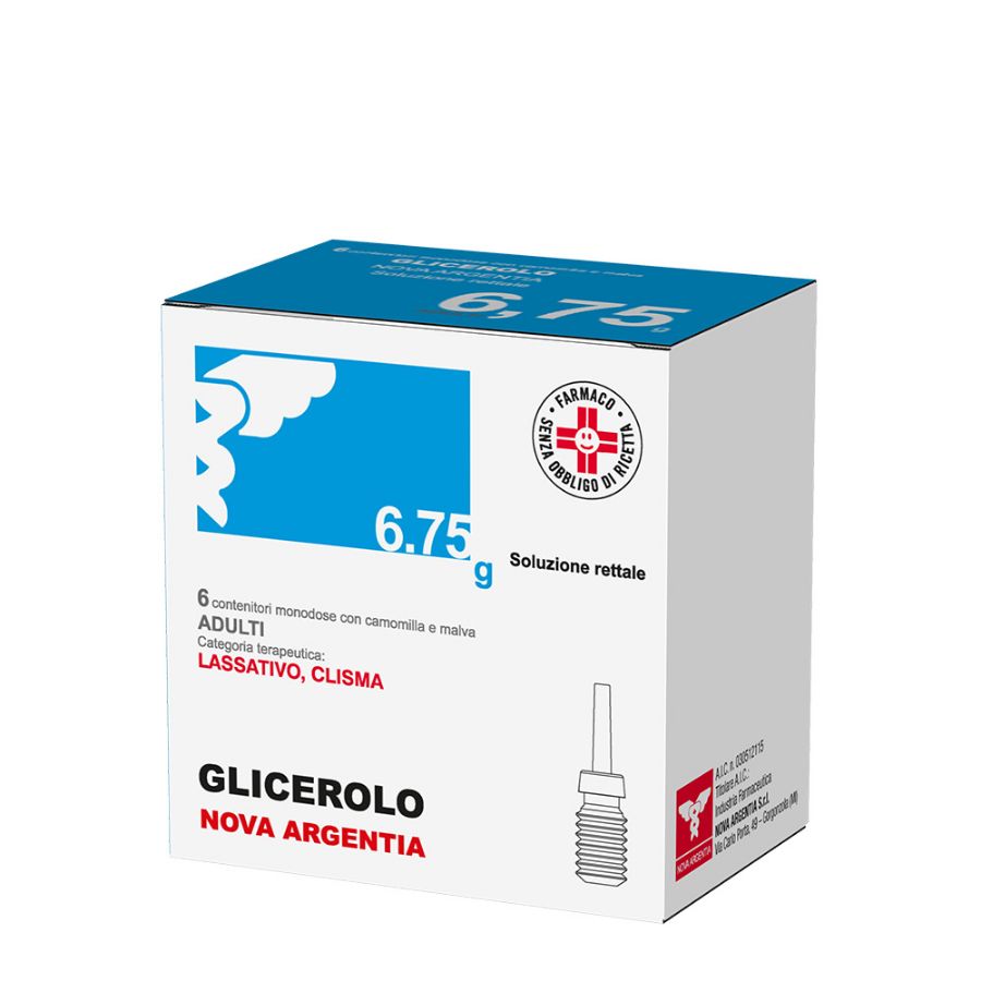 Nova Argentia Glicerolo Soluzione Rettale 6 Contenitori 6,75gr