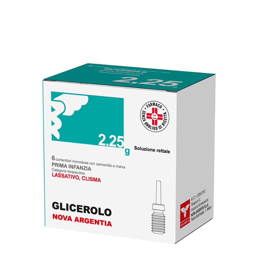 Nova Argentia Glicerolo Prima Infanzia Soluzione Rettale 6 Contenitori 2,25gr