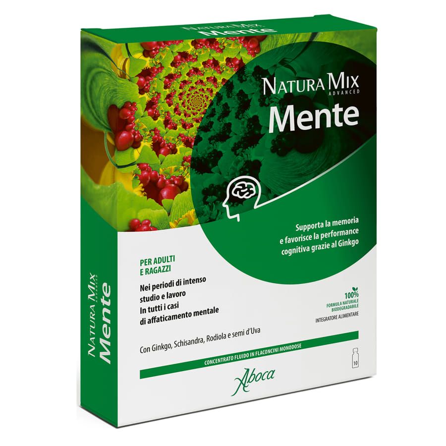 Aboca Natura Mix Mente 10 Flaconi da 15gr