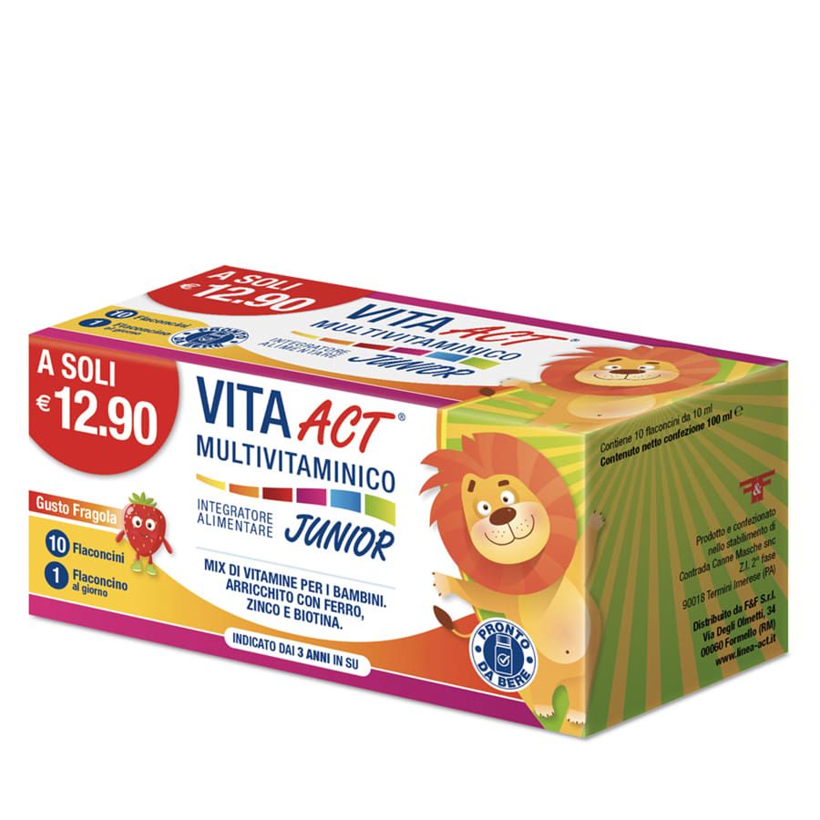 Vita Act Multivitaminico Junior 10 flaconcini pronti da bere gusto Fragola