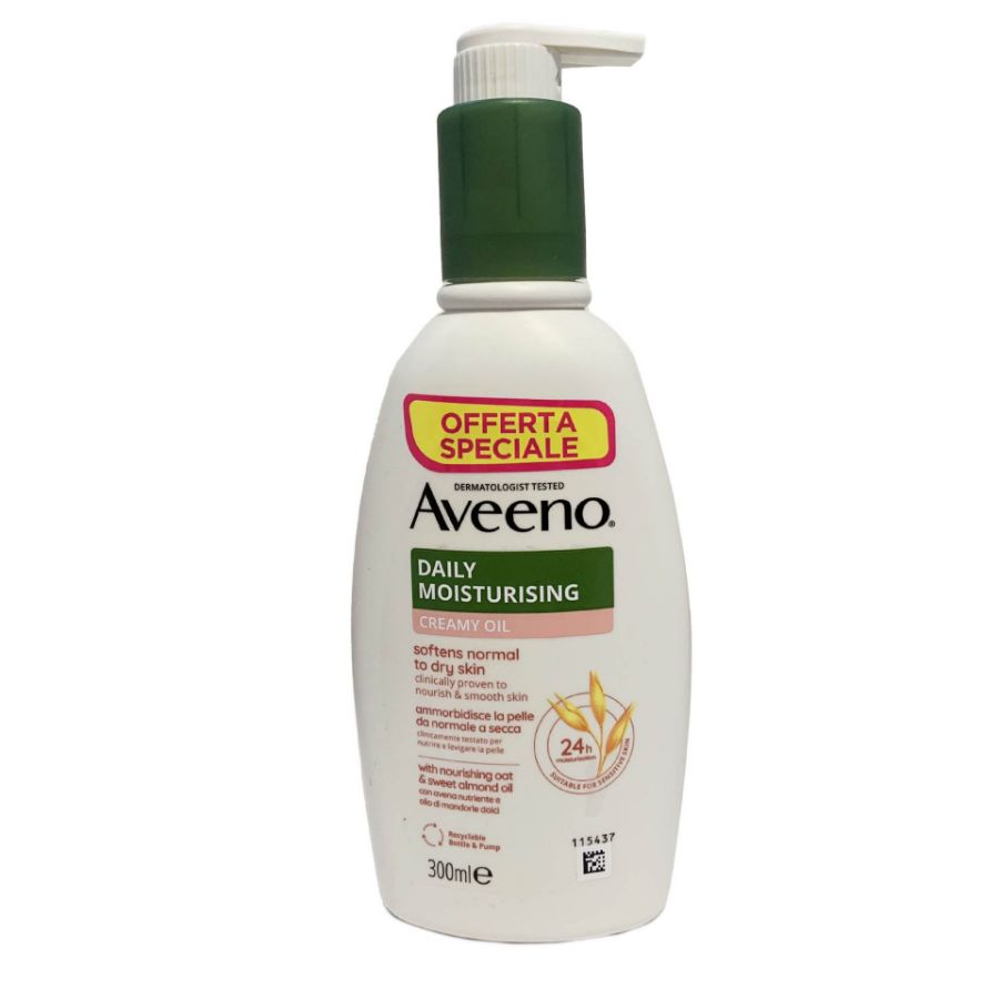 Aveeno Daily Moisturising Olio cremoso mandorle dolci 300ml 