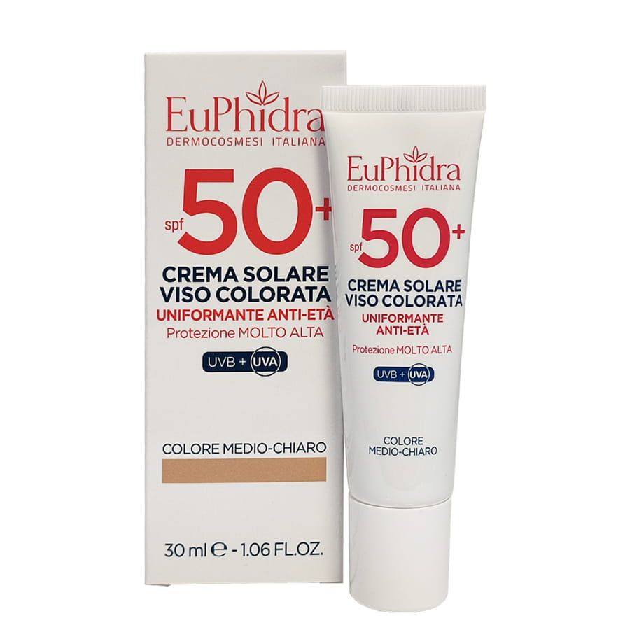 Euphidra crema solare viso colorata colore medio-chiaro SPF50+ 30ml