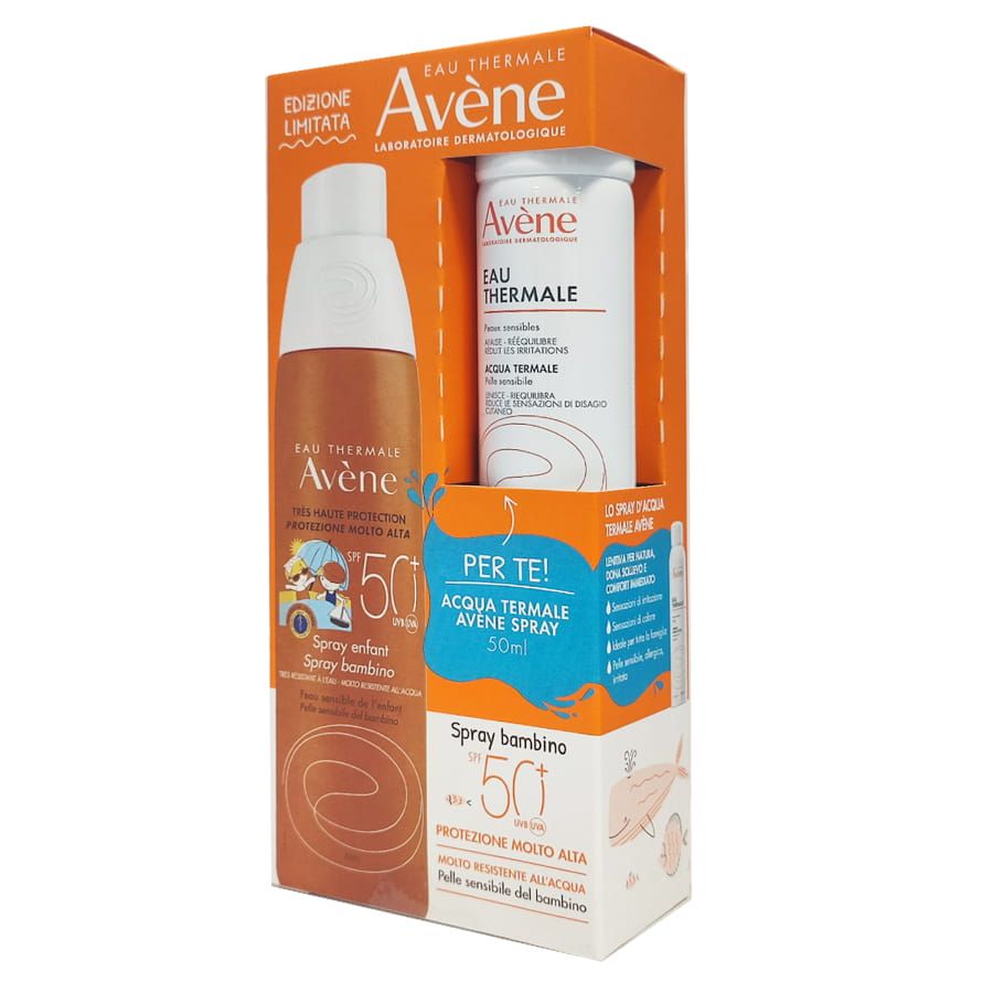 Avène Spray protezione bambino SFP50+ 200ml + acqua termale spray 50ml