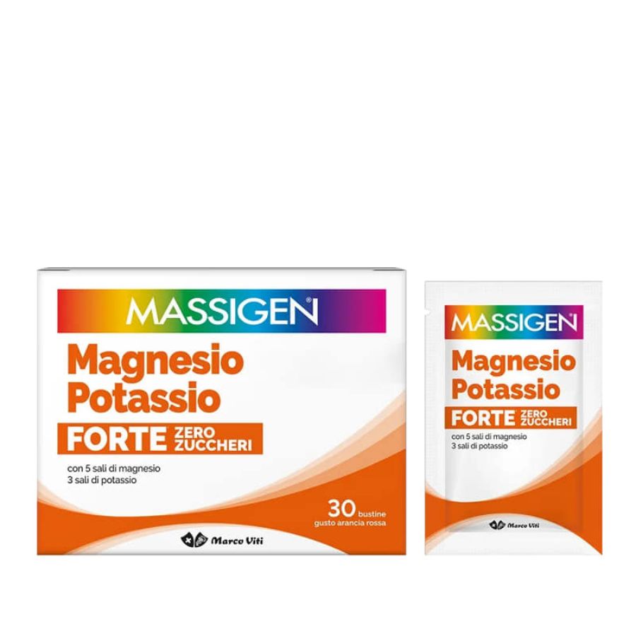 Massigen Magnesio e Potassio Forte Senza Zuccheri 30 Bustine