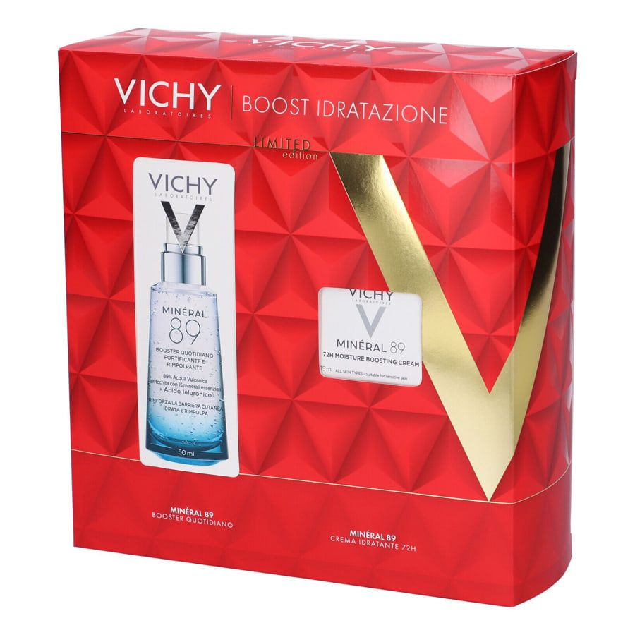 Vichy Cofanetto Mineral 89 Booster fortificante 50 ml + Crema idratante 72h 15ml