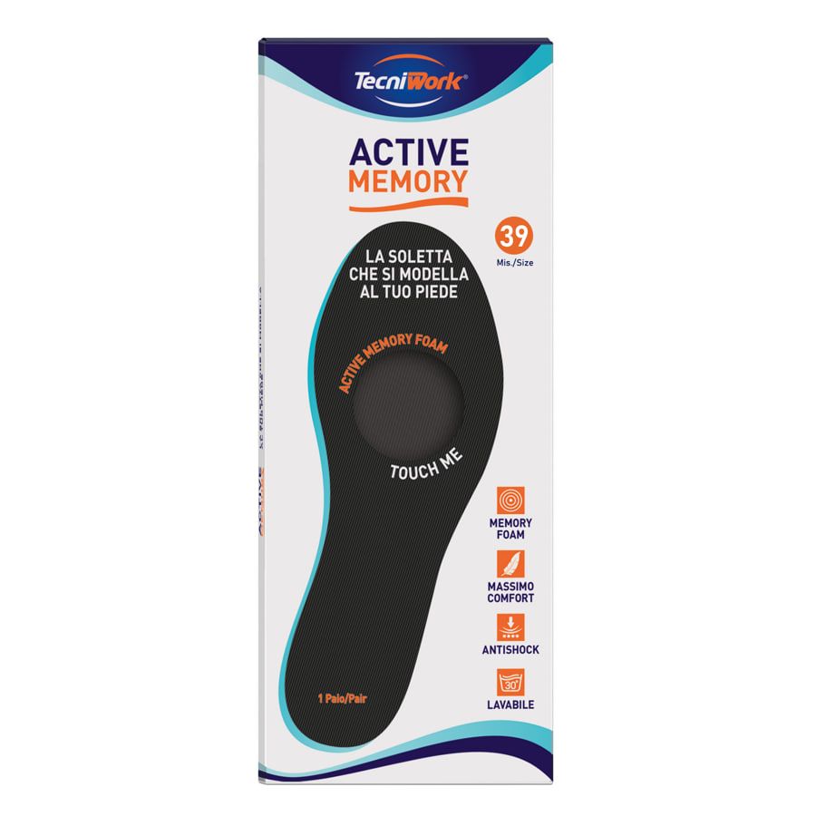 TecniWork Soletta Active Memory con memory foam misura 39