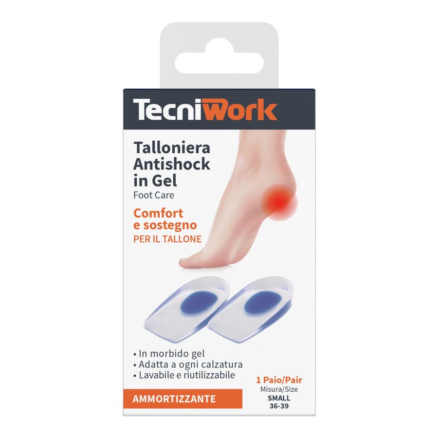 TecniWork Talloniera antishock in gel Misura Small 36-39 1 paio