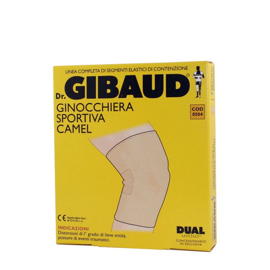 Dr. Gibaud Sport Ginocchiera Elastica per Distorsioni Camel Taglia 3 - ZERO SPRECHI 