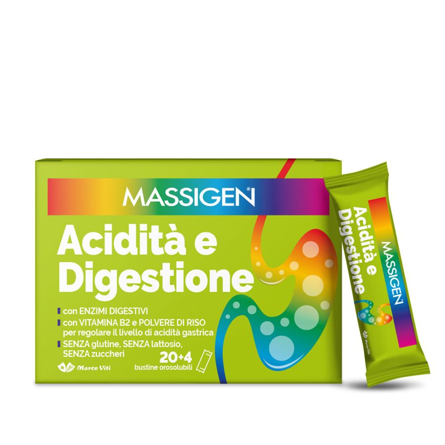 Massigen Acidità e Digestione 24 bustine orosolubili - ZERO SPRECHI - scadenza 7/2025