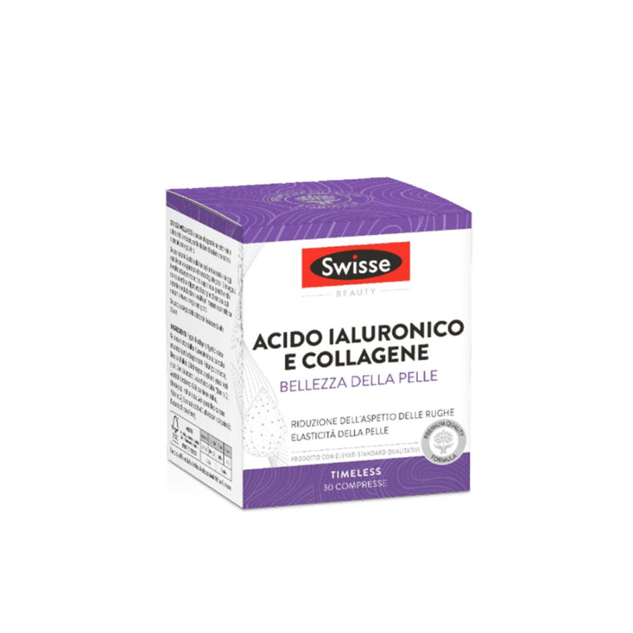 Swisse Acido Ialuronico e Collagene Bellezza Della Pelle 30 Compresse - ZERO SPRECHI 