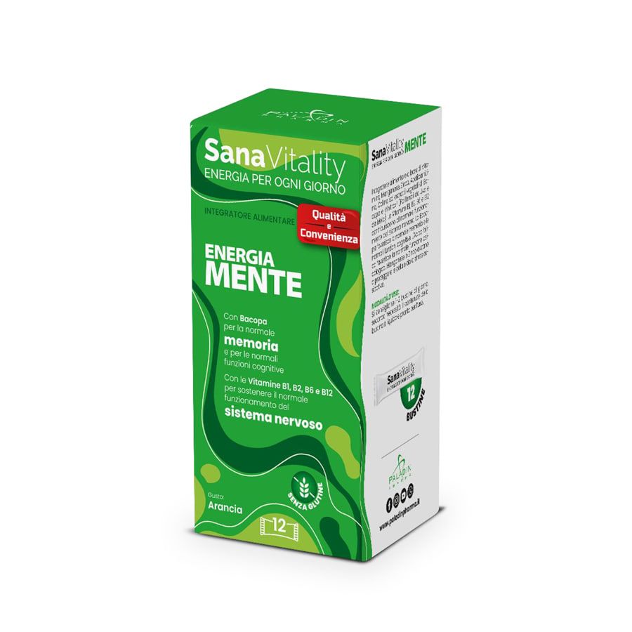 Sanavitality Energia Mente 12 stick pack gusto Arancia