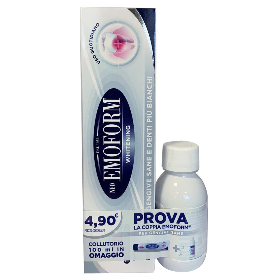 Neo Emoform dentifricio whitening 100ml + collutorio 100ml - ZERO SPRECHI  