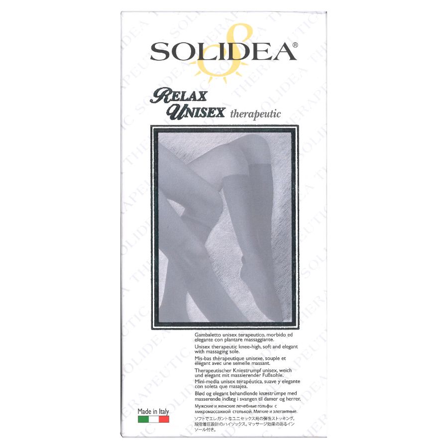Solidea Gambaletto unisex terapeutico nero a compressione graduata 25-32 mmHg