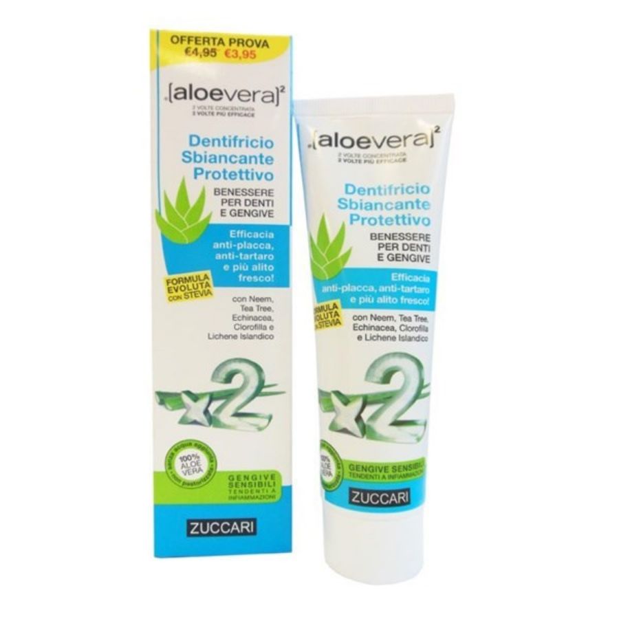 Zuccari Aloevera2 Dentifricio Sbiancante Protettivo 100ml - ZERO SPRECHI 