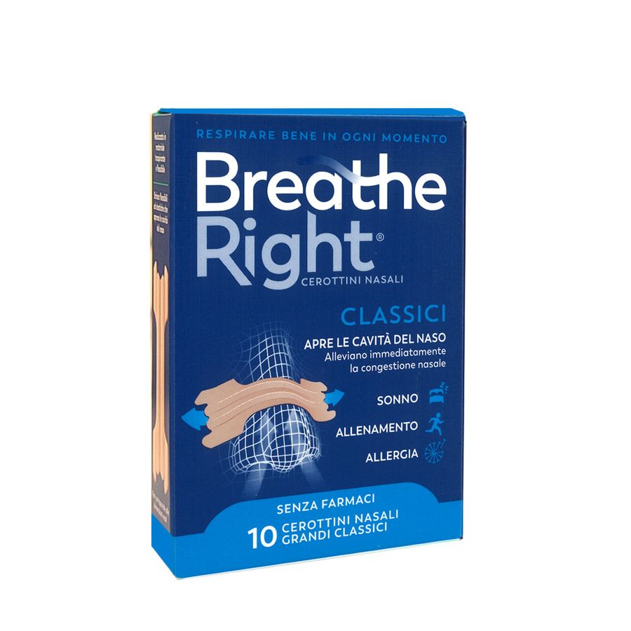 Breathe Right Cerotti Nasali Classici Grandi 10 Pezzi