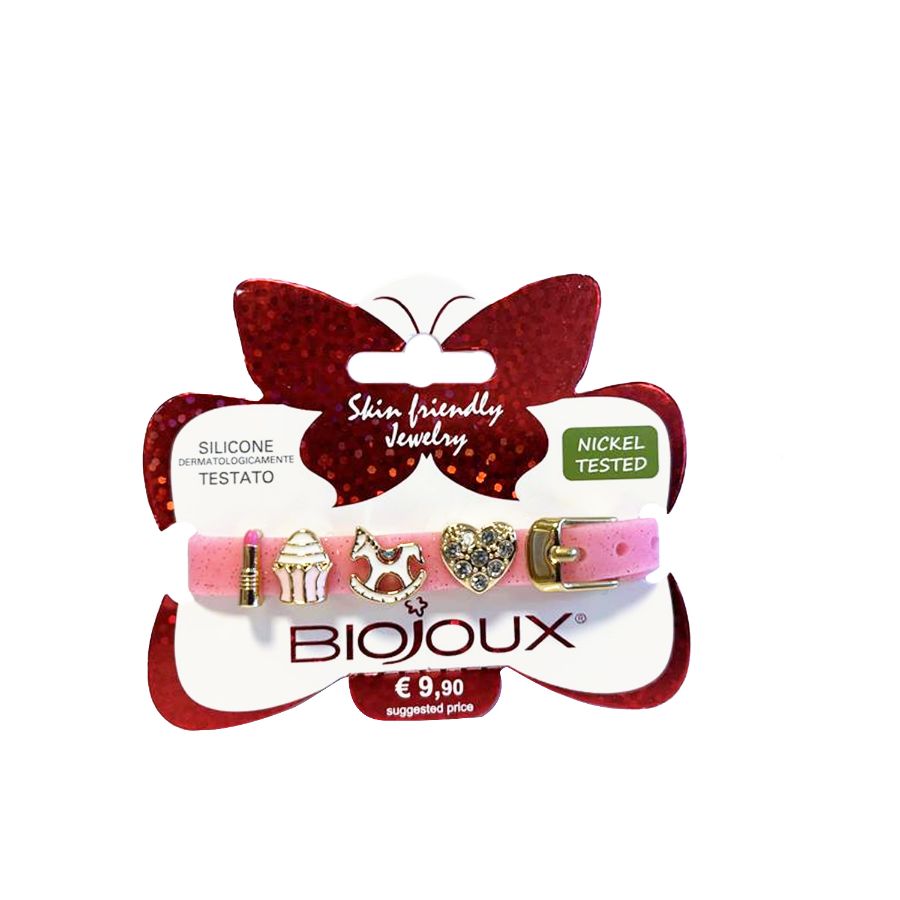 Biojoux Braccialetto Silicone Glitter Fucsia