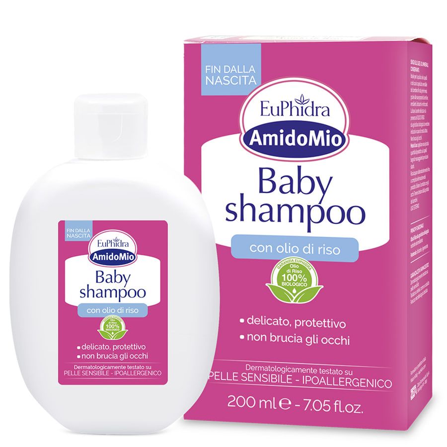 Euphidra AmidoMio Baby Shampoo Con Olio Di Riso 200ml - ZERO SPRECHI 