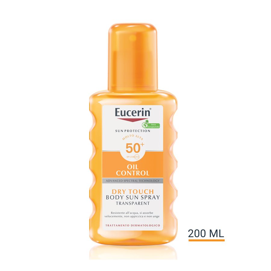 Eucerin Sun Body Oil Control Dry Touch Spray Trasparente SPF50+ 200ml