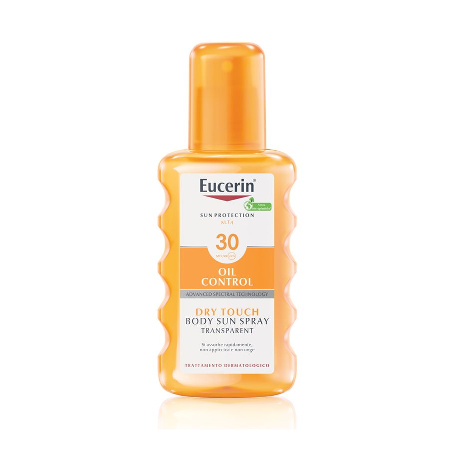 Eucerin Sun Body Oil Control Dry Touch Spray Trasparente SPF30 200ml