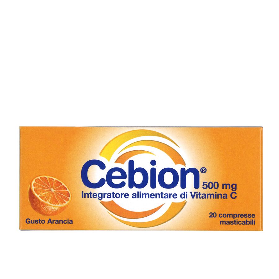 Cebion Integratore Alimentare 500mg Gusto Arancia 20 Compresse masticabili