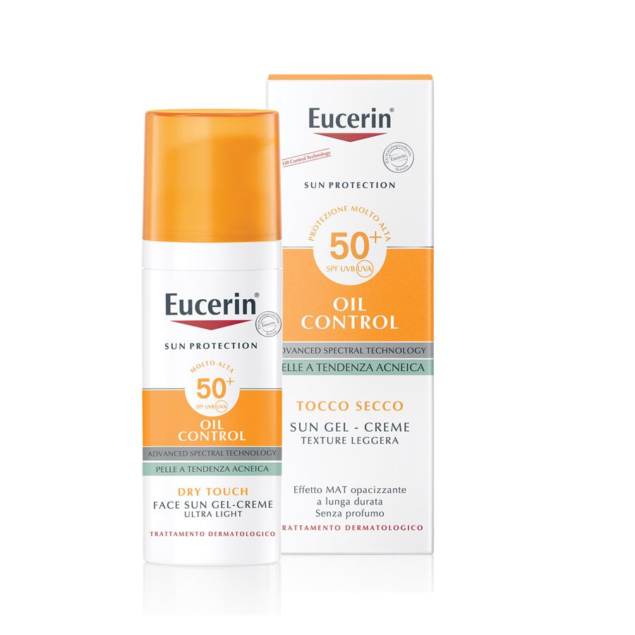 Eucerin Oil Control Protezione Solare Sun Gel Effetto MAT Tocco Secco SPF50+ 50ml