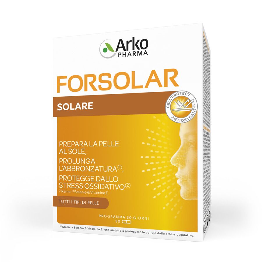 Arkopharma Forsolar prepara la pelle al sole 30 Capsule