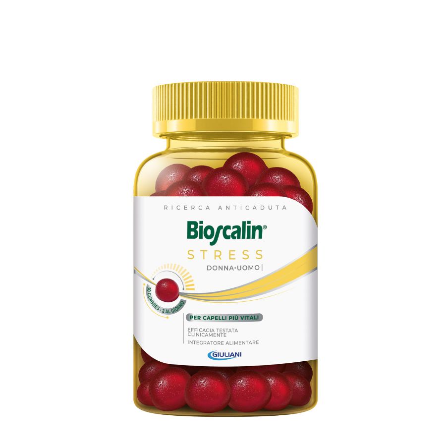 Bioscalin Stress 30 Gummies per capelli al gusto frutti rossi