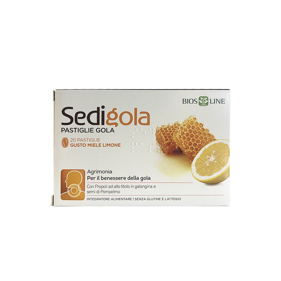 Biosline Sedigola 20 Pastiglie gusto miele e limone 