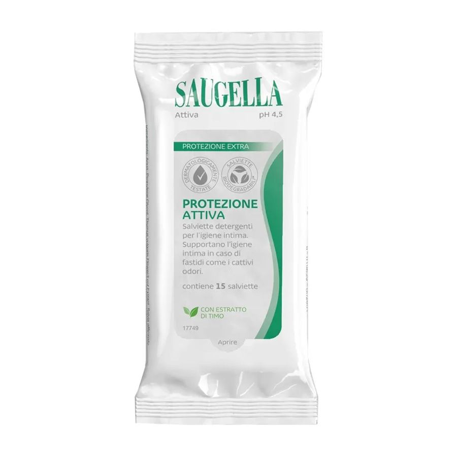 Saugella Attiva Salviettine 15 Pezzi
