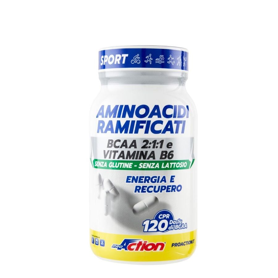 Proaction aminoacidi ramificati BCAA 2:1:1 e vitamina B6 120 Compresse