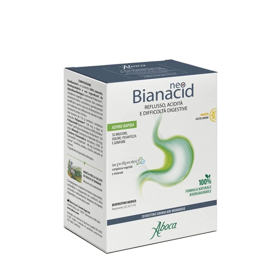 Aboca NeoBianacid 20 bustine granulari gusto limone