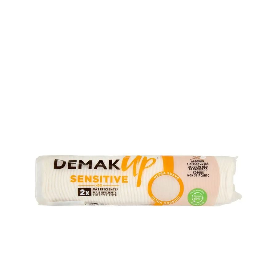 DemakUp Sensitive Dischetti struccanti in cotone non sbiancato 60 pezzi 