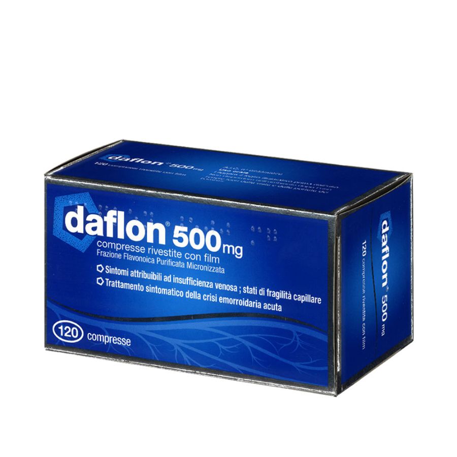 Daflon 500mg Flavonoidi Vasoprotettore 120 Compresse Rivestite
