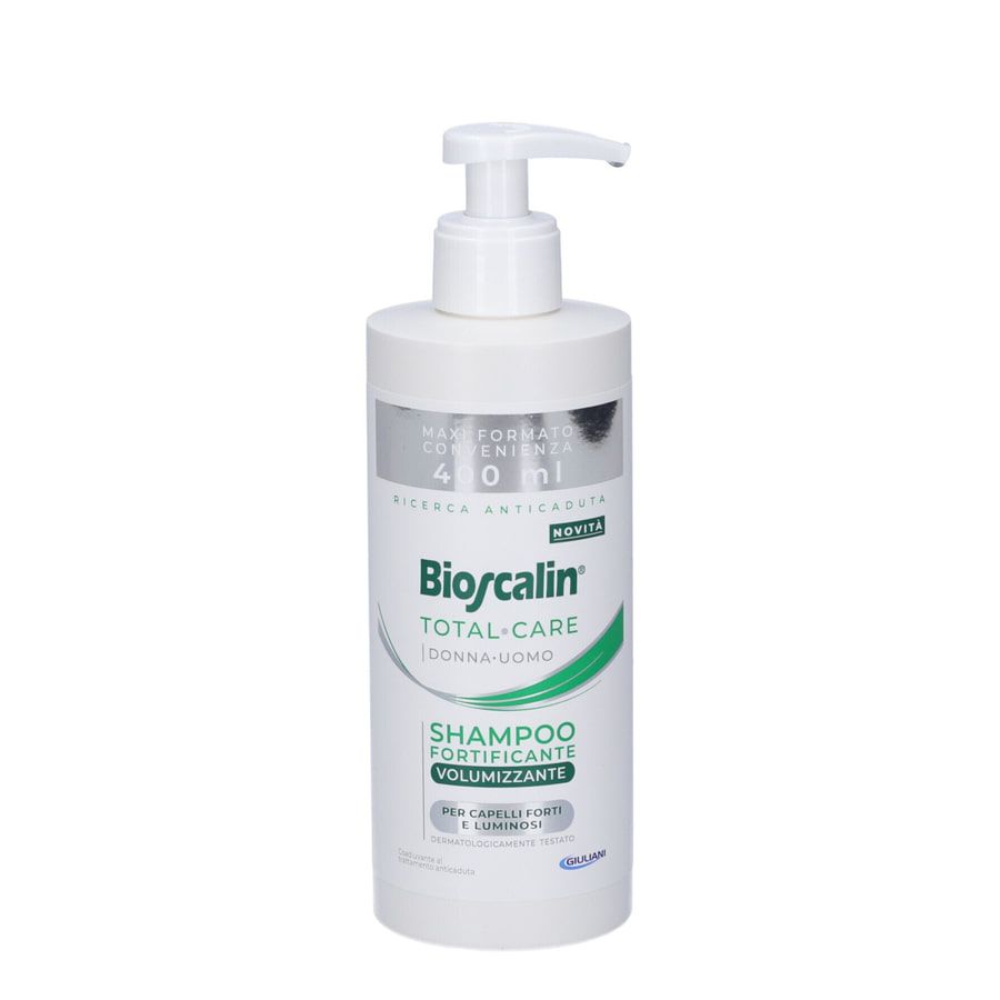 Bioscalin total care donna/uomo shampoo fortificante volumizzante 400ml