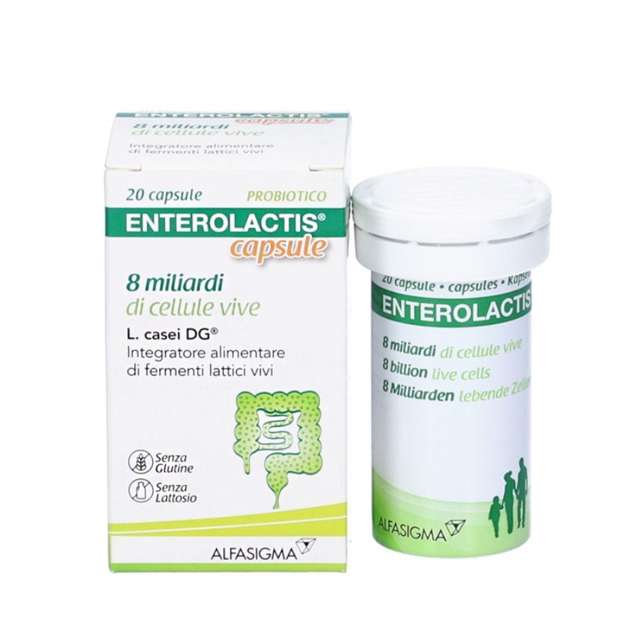 Enterolactis 8 miliardi di cellule vive 20 capsule - ZERO SPRECHI - scadenza 1/2026