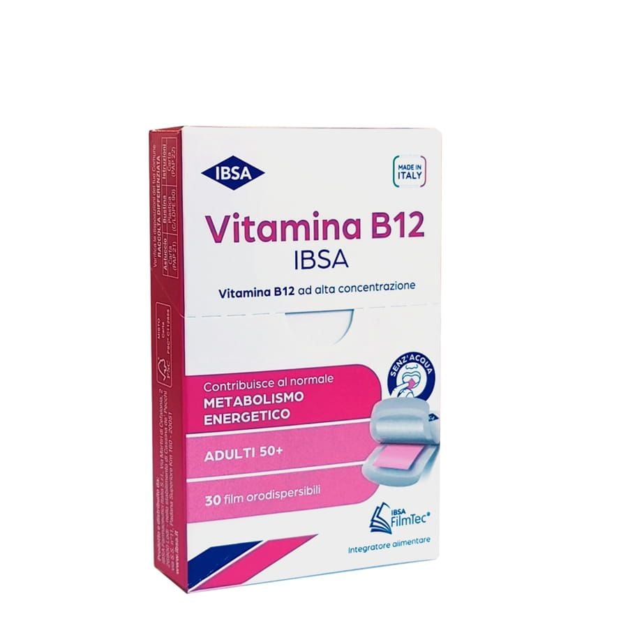 Ibsa Vitamina B12 30 Film Orodispersibili Gusto Lampone