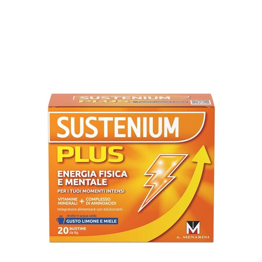 Sustenium Plus Gusto Limone e Miele per Energia Fisica e Mentale 20 Bustine