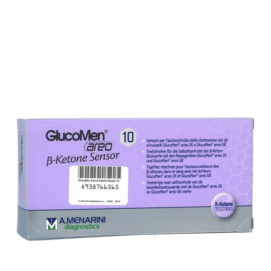 GlucoMen Aero B-Ketone Sensor 10 sensori per l'autocontrollo della chetonemia - ZERO SPRECHI - scadenza 2/2026