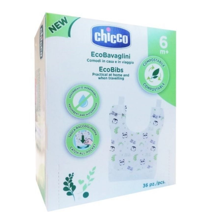 Chicco Eco Bavaglini 36 Pezzi - ZERO SPRECHI 
