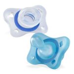 Chicco PhysioForma Gommottino Ciuccio Silicone Azzurro 2-6 Mesi Confezione 2 Pezzi - ZERO SPRECHI 