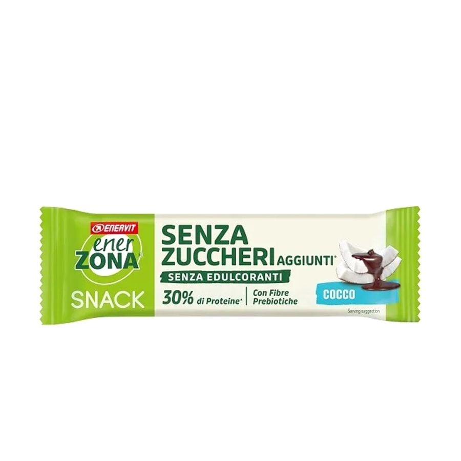 Enervit EnerZona Snack Barretta Proteica con Cocco Ricoperta di Cacao Senza Glutine
