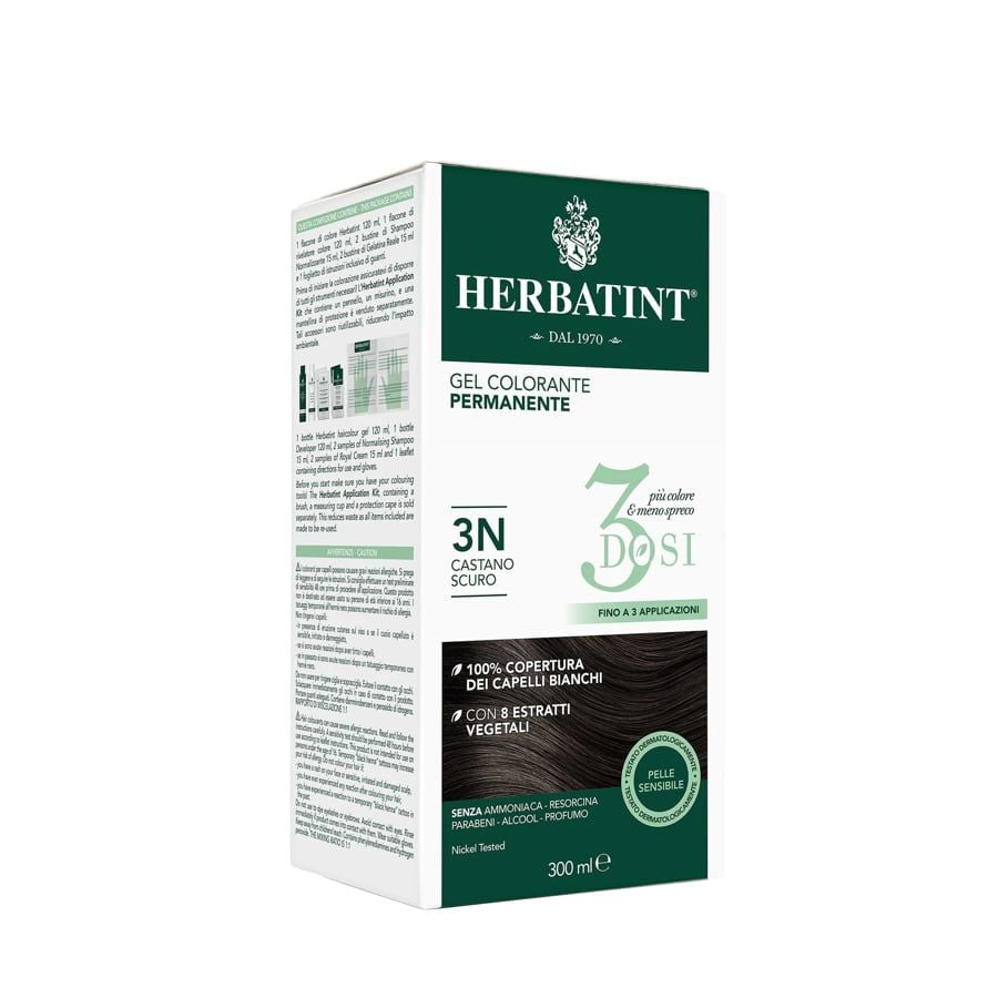 Herbatint Gel Colorante Permanente 3N Castano Scuro 300ml