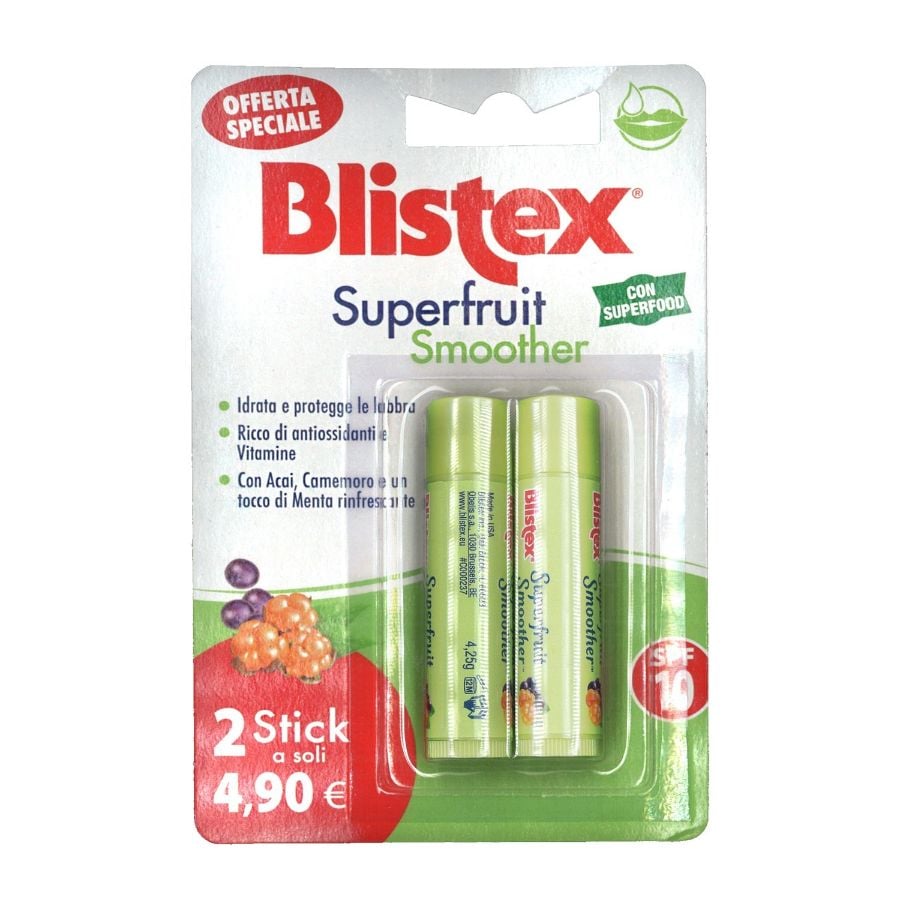 Blistex Superfruit Triple Butters Stick Labbra Duo - ZERO SPRECHI 