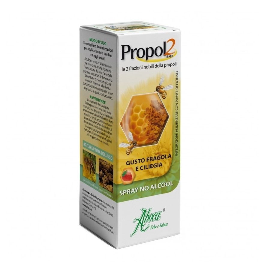 Aboca Propol2 Emf Spray No Alcool Con Fragola 30ml - ZERO SPRECHI - scadenza 3/2026