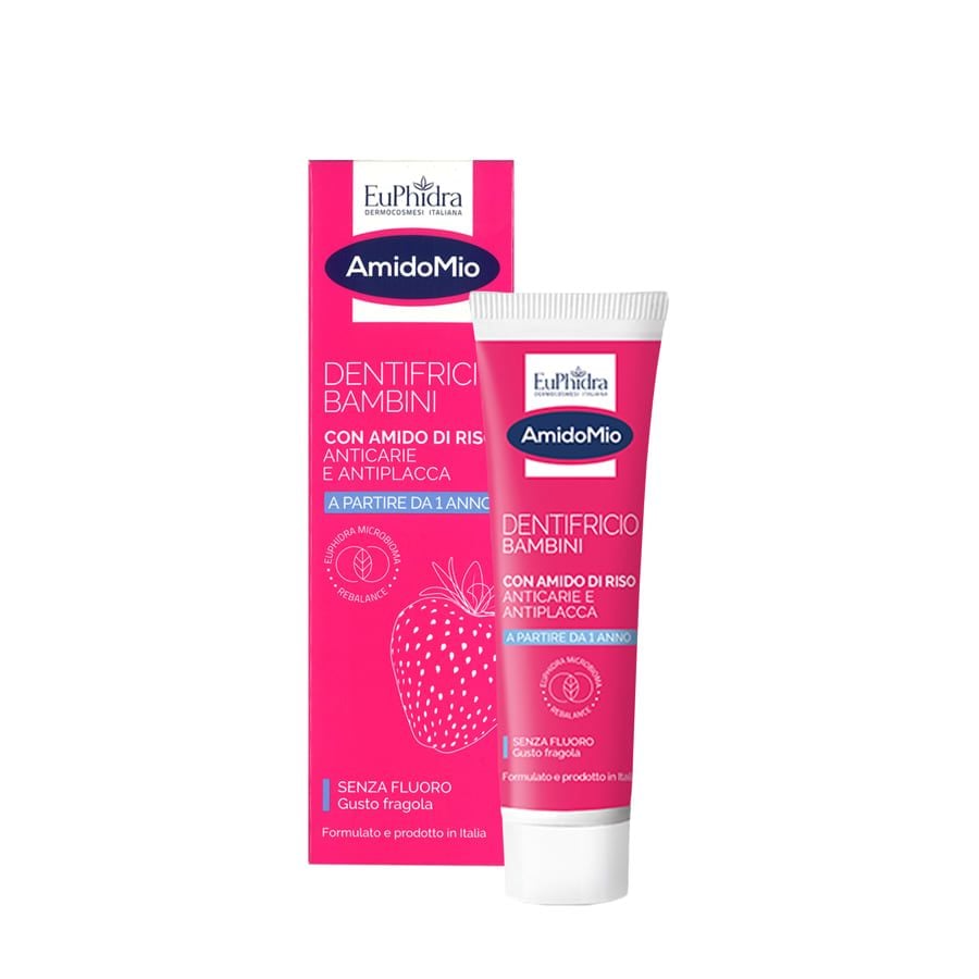 Euphidra AmidoMio Dentifricio Bambini a partire da 1 anno Gusto fragola 50 ml