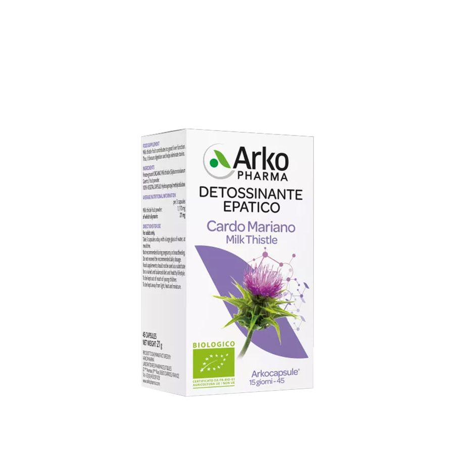 Arkopharma Detossinante Epatico Cardo Mariano 45 capsule