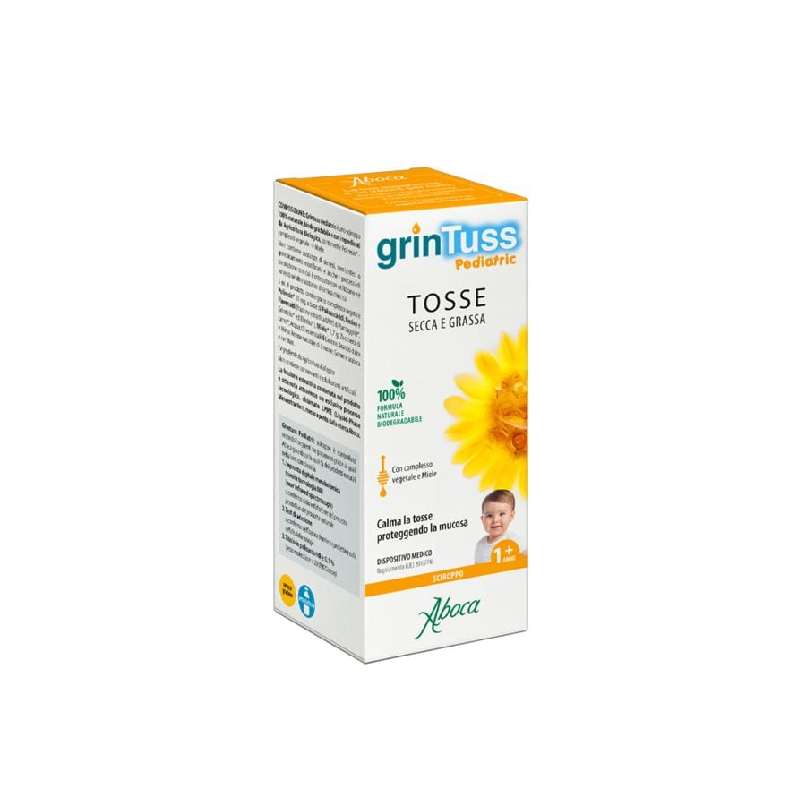 Aboca Grintuss Pediatric Sciroppo Bambini Tosse Secca e Grassa 180 g