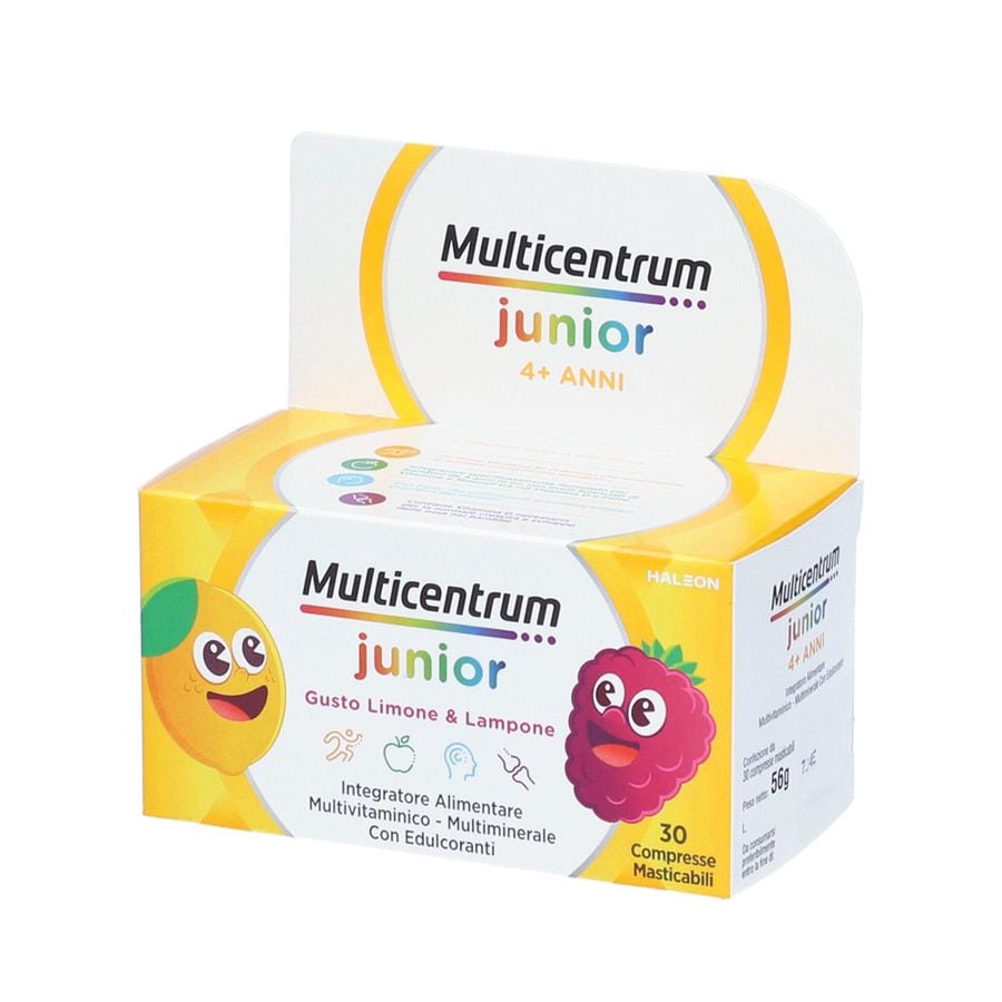 Multicentrum Junior Gusto Limone e Lampone 30 Compresse masticabili - ZERO SPRECHI